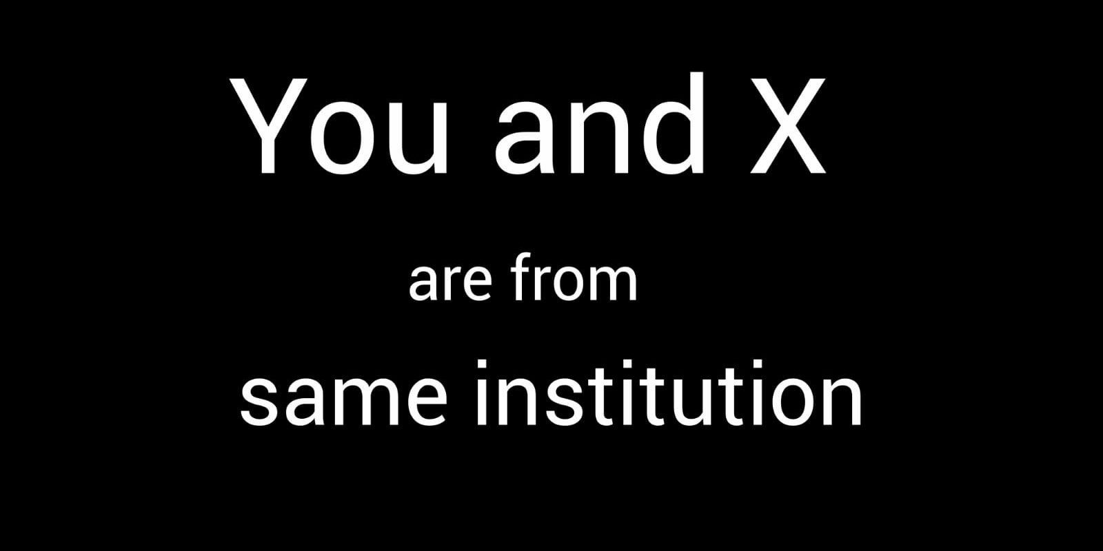 You and X